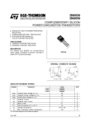 Datasheet 2N6036 manufacturer STMicroelectronics